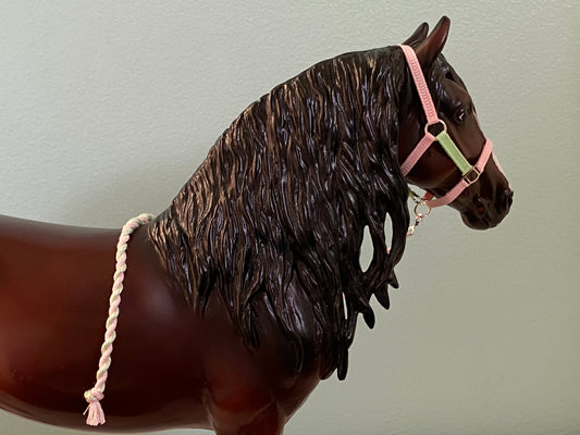 Pastel Flowers - Traditional Breyer Model Horse Halter & Leadrope Set