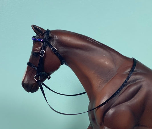 Sparkles - Traditional Breyer Model Horse Bridle with Rhinestones