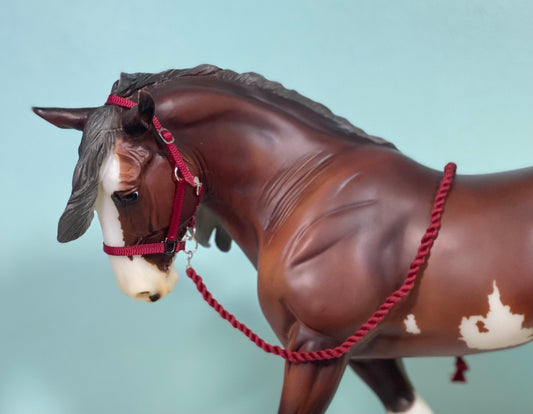 Merlot - Traditional Breyer Model Horse Draft Halter & Leadrope Set