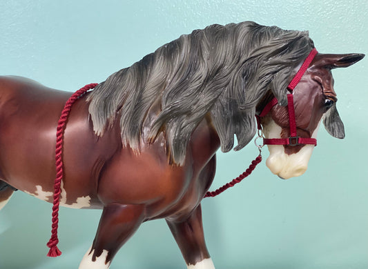 Merlot - Traditional Breyer Model Horse Draft Halter & Leadrope Set