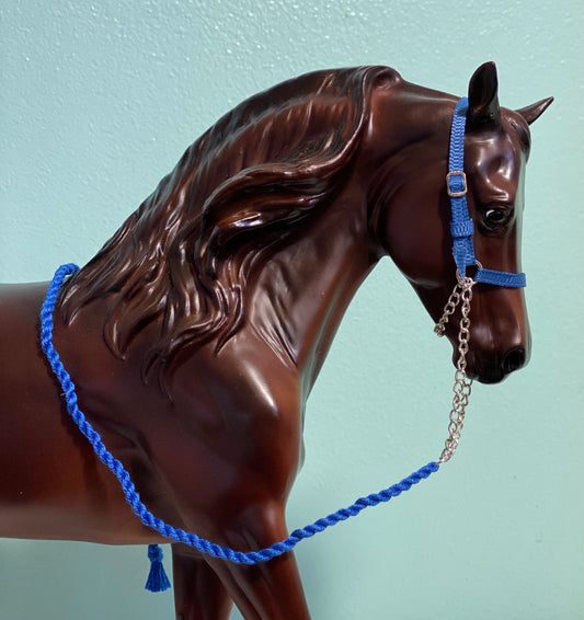 Blue Jeans - Traditional Breyer Model Horse Arabian Halter & Leadrope Set