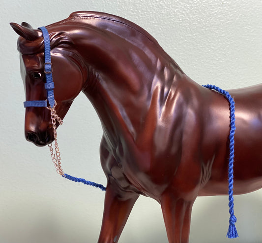 Blue Jeans - Traditional Breyer Model Horse Arabian Halter & Leadrope Set