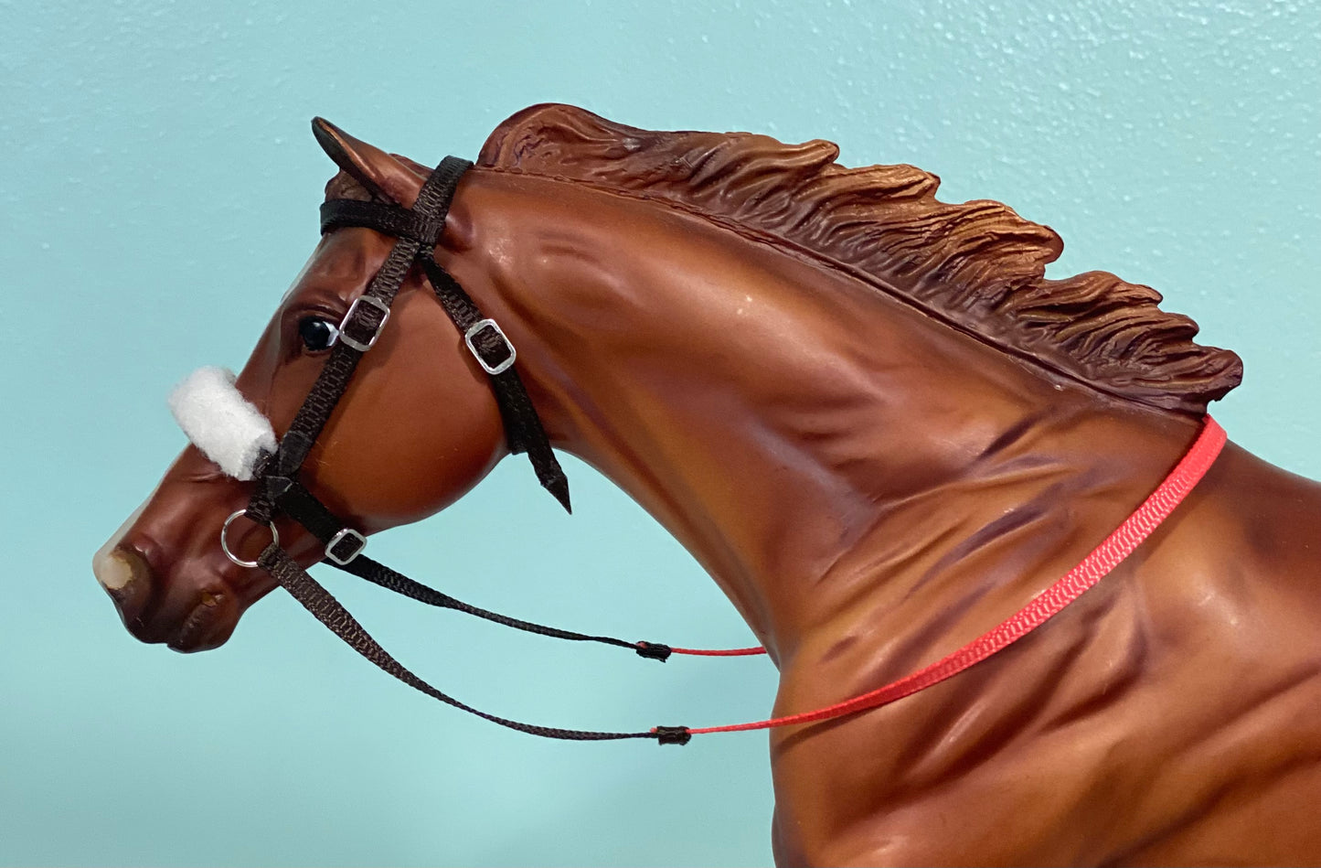 Traditional Breyer Model Horse Racing Bridle with Fluffy Noseband