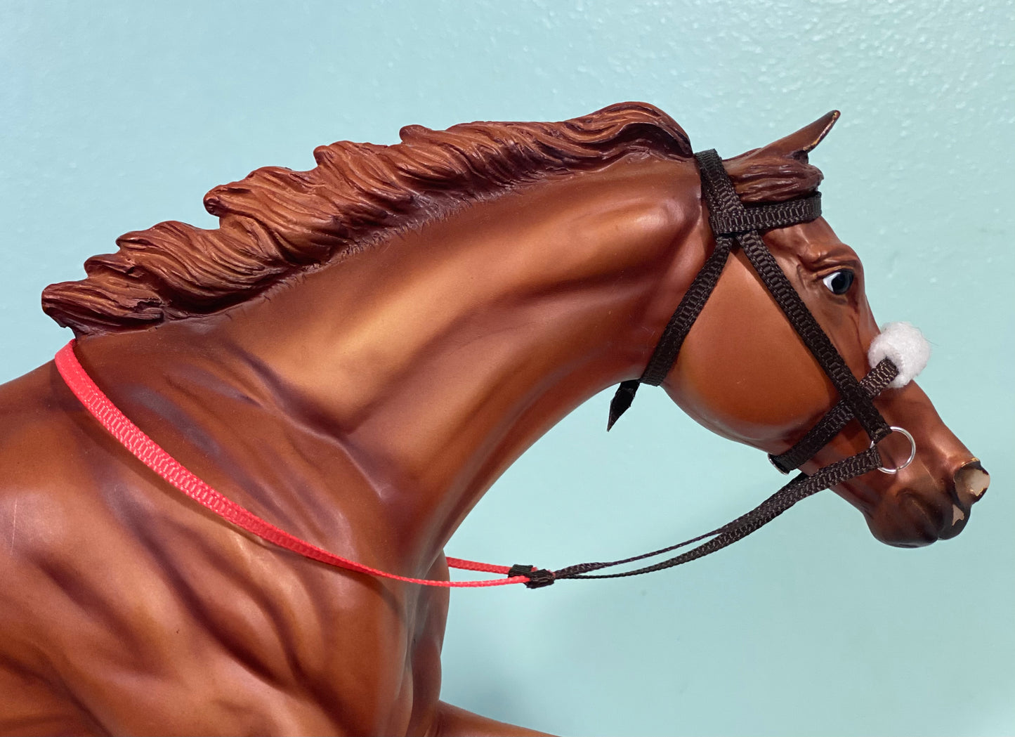 Traditional Breyer Model Horse Racing Bridle with Fluffy Noseband