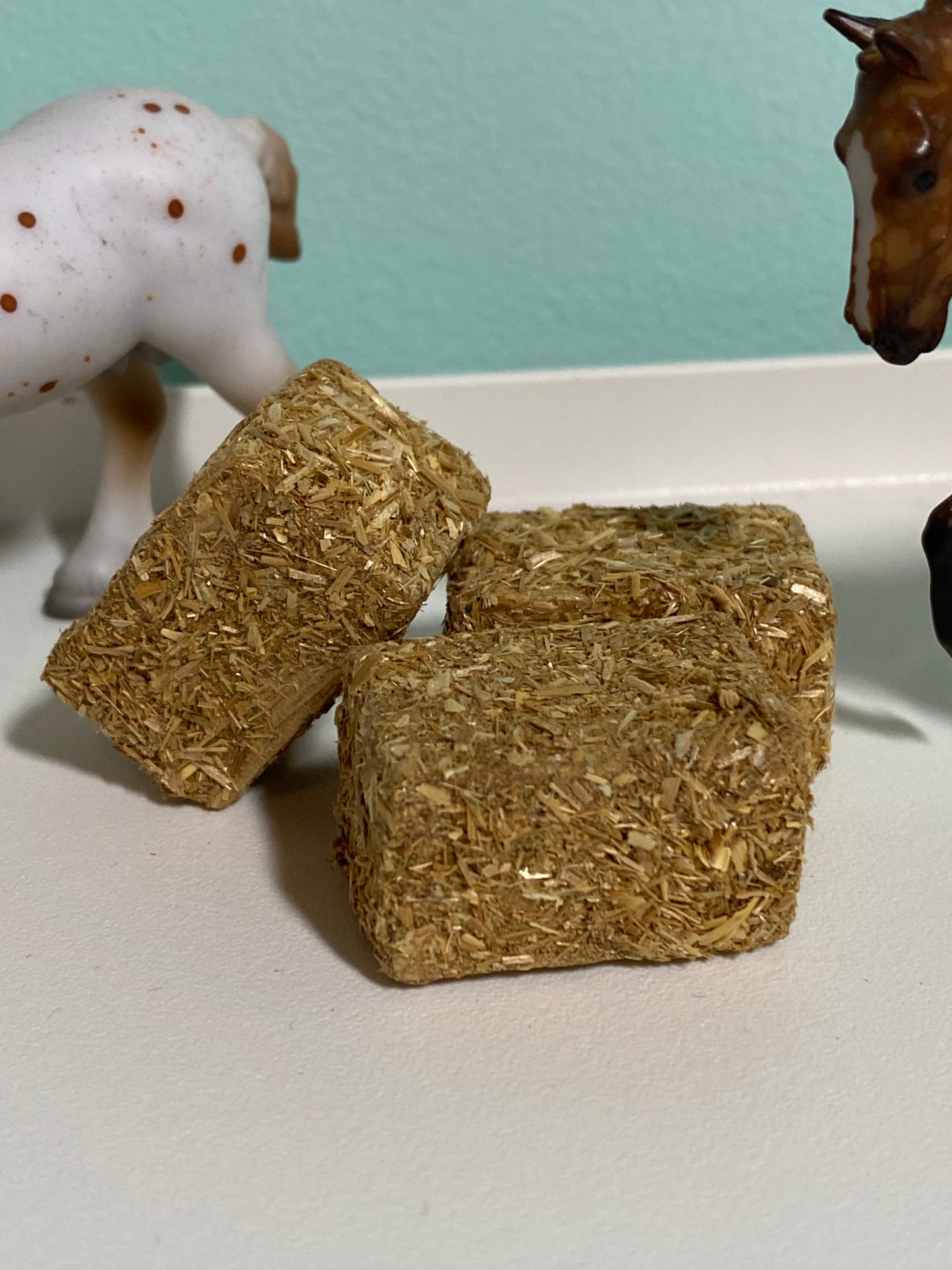 Schleich or Stablemate Model Horse Hay Bales - Set of 2